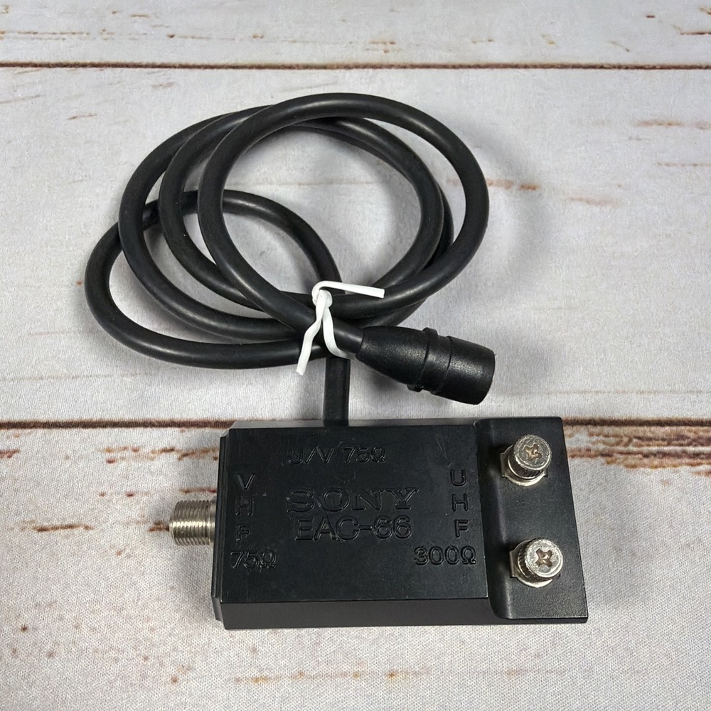 Sony EAC-66 UHF VHF RF Converter TV Antenna Adapter Cable Made in Japan Tested